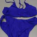 ZAFUL Women's Solid Spaghetti Strap Bralette Bikini Set Two Piece Swimsuit, Size 6