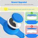 Waterproof AirTag Bracelet for Kids [2 Pack], Cute Cartoon Airtag Holder for Kids with Full Coverage Hidden Design, Silicone Airtag Wristband for Child, Healthy Material Pink + Yellow