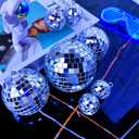 54 Pcs Mini Silver Disco Balls - Hanging Mirror Ornaments for Party, Wedding, Christmas Supplies, 1.2 Inch, 2 Inch, 3.2 Inch, 4 Inch