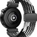 18mm Braided Bands for Garmin Venu 3S 2S/Venu 4 41mm/Vivoactive 4S/Vivomove 3S/Forerunner 265S/255S Band Women,18mm Quick Release Magnetic/Parachute Buckle Woven Fabric Nylon Sport Watch Strap