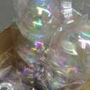 50 Pcs Iridescent Ornaments Balls,2.4 Inch Clear Christmas Rainbow Ball,Plastic Hanging Ornaments Balls for Xmas Tree,DIY,Wedding,Halloween,Home Decor