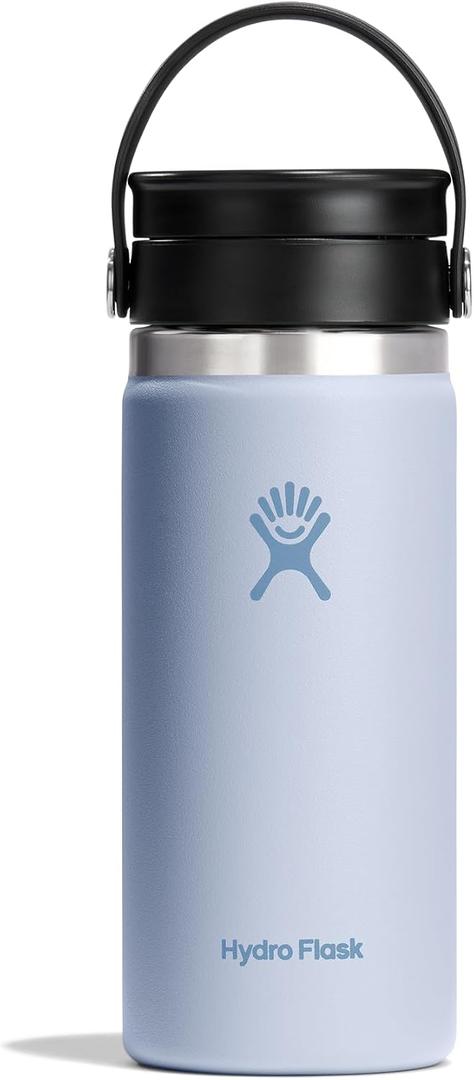 Hydro Flask Flex Sip Coffee Tumbler  Insulated Stainless Steel, Non Spill, Leak Proof Travel Coffee Cup 16 Oz Surf Blue