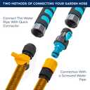 DSV Standard Car Wash Brush with 50'' Long Handle, Car Cleaning Brush with Hose Attachment, Car Brushes for Washing 10'' Soft Bristles for Scratch-Free Cleaning Auto, Truck, Boat, Floor and More
