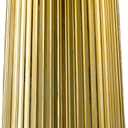 Gold Glass Vase for Flower, Flower Vase for Bouquet, Modern Glass Vases, Ribbed Vases for Living Room, Bedroom, Dining Table, Office, Wedding, Centerpieces, 8 Inches (Large)