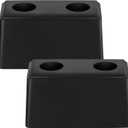 Flutesan 2 Pcs Rubber Bumper Pads 6 x 3.15 x 3 Inch Dock Bumpers Automotive Blocks Rubber Bump Stop Black Guards Dock Buffer for Truck and Trailer Protection, Equipment and Delivery Bays
