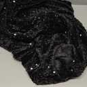 Black 60In Tree Skirt Velvet Christmas Tree Skirt for Xmas Tree Decorations and Ornaments Large Merry Christmas Tree Skirts Tree Base Cover Glitter Sequin Tree Skirt for Thanksgiving Ornaments