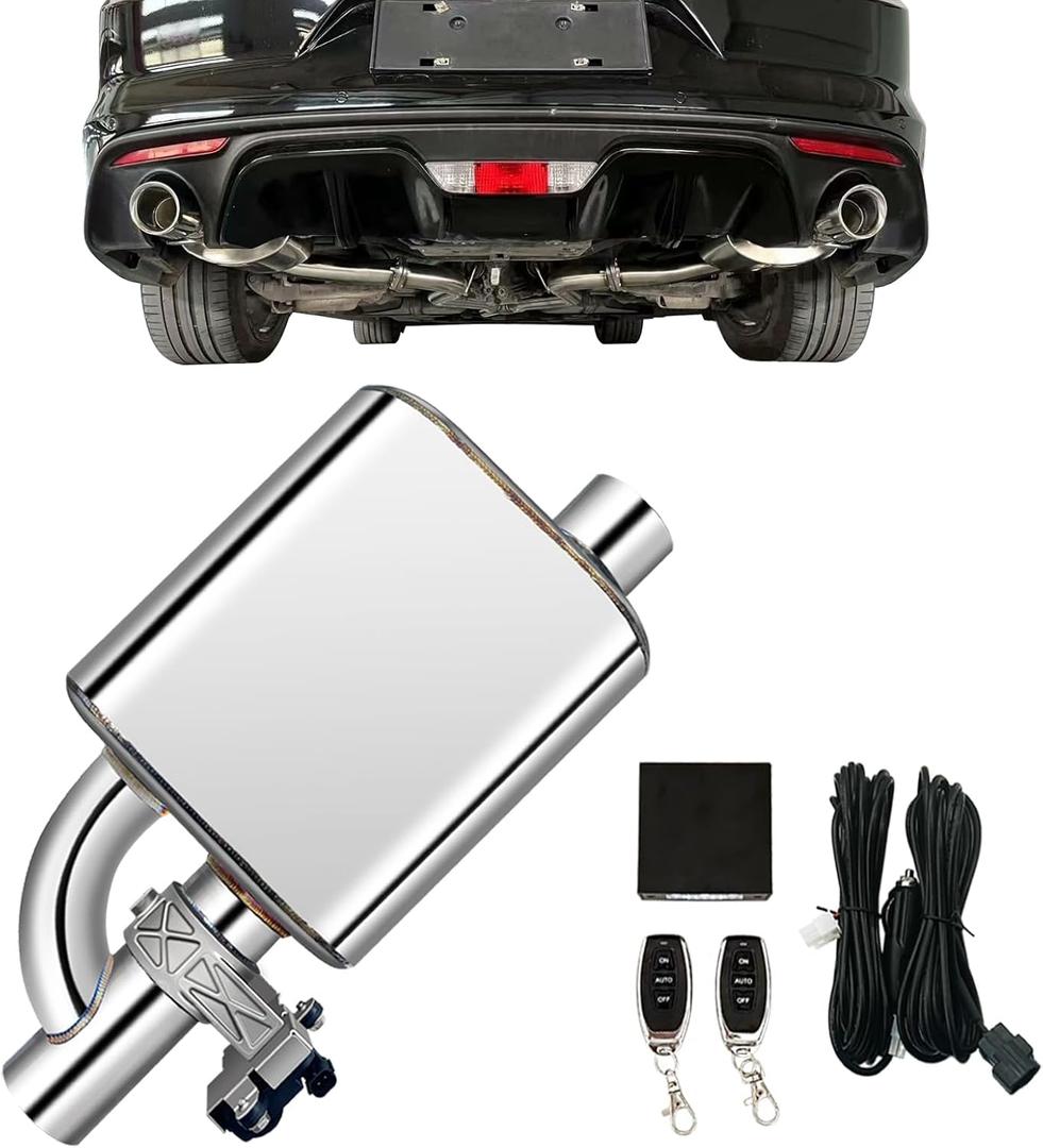 Valvetronic Exhaust Cutout 2.5 Inch, Electric Exhaust Valve Muffler Cat Back Exhaust System Kit