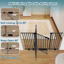 41" Extra Tall Dog Gate Indoor,30-62.5" Wide Heavy Duty Pet Gate for Doorways,Baby Gate with Walk Through and Auto Close, Pressure Mounted, Suitable for Stairs,Kitchen,Black