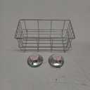 SANNO Suction Cup Shower Caddy Bath Wall Shelf, Deep Bathroom Basket Large Shower Caddy Bath Organizer Kitchen Storage Basket for Gel Holder Bathroom Storage Shampoo, Conditioner -Stainless steel