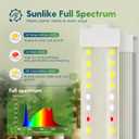 FREELICHT 2 Pack 4FT LED Grow Light, 40W (250W Equivalent), Full Spectrum Sunlight Growing Lamp Fixture, Linkable Hanging Plant Light for Hydroponic Indoor Plants Seeding, Plug-in with On/Off Switch