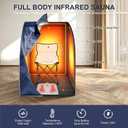 Portable Personal Infrared Sauna Tent, Full Body Home SPA, Separate Foot Heating Pad & Upgraded Reinforced Chair for Indoor Relaxation