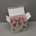 50pcs 12oz Disposable Stemless Glasses, PET Disposable Drinking Cups, Cold Party Clear Plastic Glasses for Parties Birthday, Wedding, Meeting, Christmas Party Supplies. (Pink)