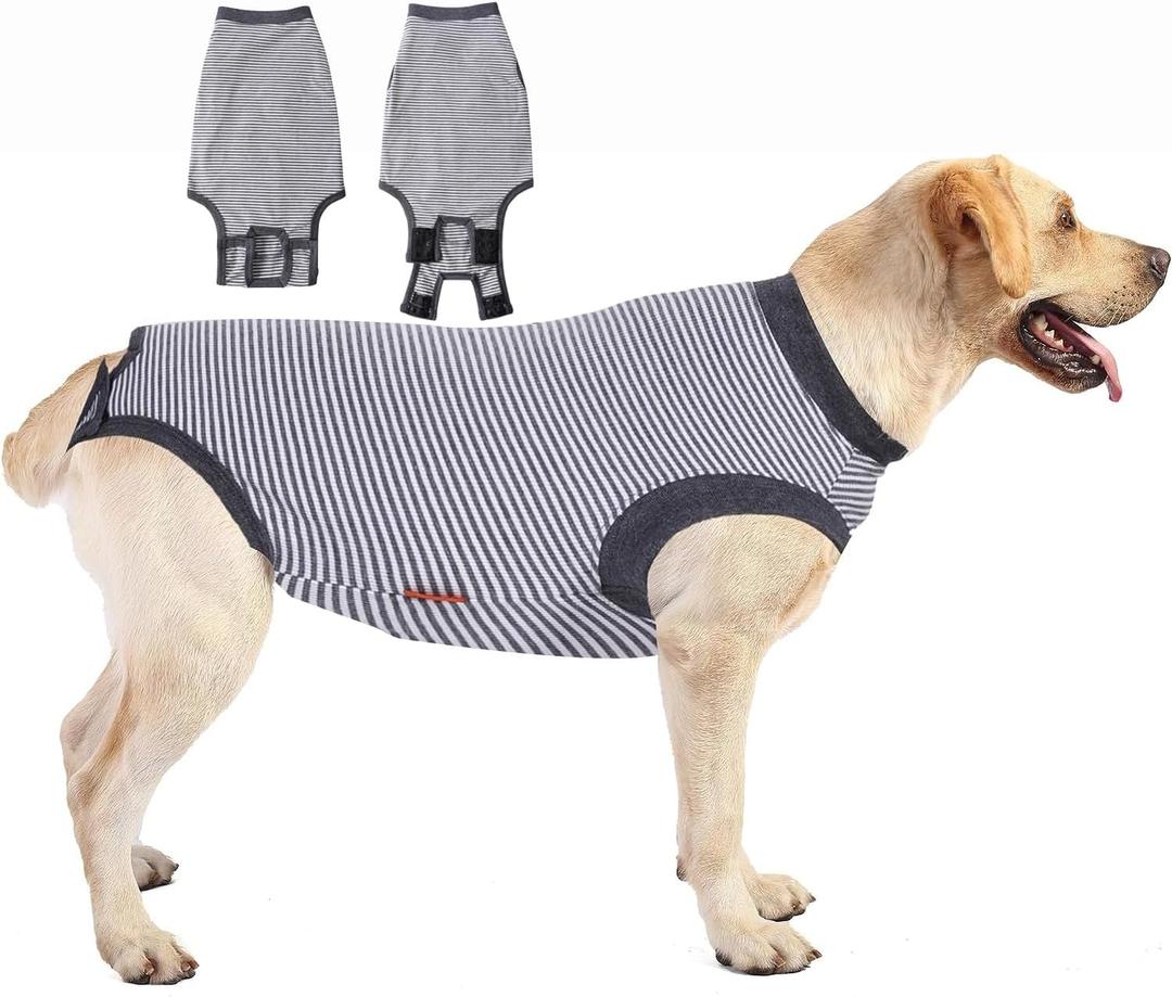 Dog Recovery Suit, Dog Surgical Recovery Suit, Onesie Bodysuit for Surgery Neuter Male Female, Spay Shirt for Anti Licking, Gray, XL