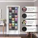 Hat Organizer Racks for Baseball Caps, 24 Deeper Pockets Baseball Hat Rack, Cap Rack, Hat Rack for Door with 3 Hooks