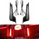 Motorcycle LED Filler Panel Lights Rear Fender Light Turn Signals Running Brake Light Fit for Harley Touring Road King Electra Road Street Glide 2014-2023 (Black Housing Smoke Lens)