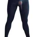 Men's Sexy Plus Size 200D Velvet Sheer Pantyhose High Elastic Soft Stockings Underwear with Sheath