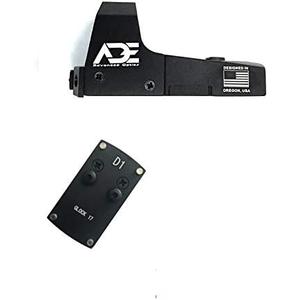 ADE RD3-006x Green Dot + Rear Sight Optic Mounting Plate/Adapter for All Glock (Non-MOS, Non-Aftermarket Slide) Standard Models,Canik TP9SF,Taurus GX4,TX22 GEN2,G3C,G3 with Factory Steel Sights Pistol