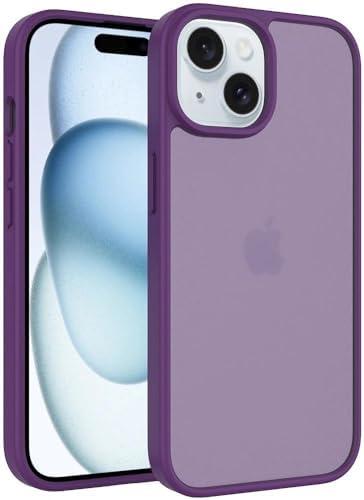 GUNPRIO Compatible with iPhone,  Anti-Fingerprint Matte Coating, Protective Hard Back Slim Translucent Case for iPhone Purple