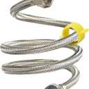 3.3FT Faucet Connector Hoses, G1/2 Female x G3/4 Female 304 Stainless Steel Braided Water Hose,For Dog Waterer Bowl,Washer Hoses,Residences Supply Hose (39-inch-1/2'' NPT to 3/4'' GHT)