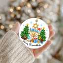 2 x Hanukkah Ornaments 2025, Grateful Gifts for Jewish Men, Merry Chrismukkah Ornament for Jewish Christmas Decorations, Friends, Neighbors, Mom, Dad, Spiritual Gifts for Women