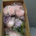 Peonies Artificial Flowers Pink Silk Roses Bulk for DIY Wedding Bouquet Bridal Shower Decorations Fake Floral Arrangements Party Table Centerpieces Home Decor Indoor Blush Peach Box 20pcs