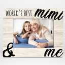 2 x Orchroma Mimi Picture Frame, Mimi Gifts for Grandma, Mimi Mother's Day Birthday Gifts from Grandkids Granddaughter Grandson, World's Best Mimi and Me Photo Frame 5x7
