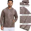 M MAELREG Hoodies for Men Golf Soft Hooded Sweatshirts Dry Fit Lightweight Casual Midlayer Print Mens Hoodies Pullover (L)