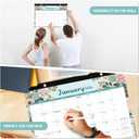 5 x 2026 Desk Calendar, Monthly Desk Pad Calendar, Jan 2026 - Jun 2027, Large Size 17"x12" Table Planner with Protect Paper, Stickers, Office Supplies and Desk Accessories for Women