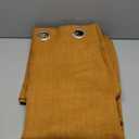 NICETOWN Gold Brown Linen Curtains for Kitchen, Thick Flax Small Window Treatments Semi Sheer Privacy Assured with Light Through for Cafe/Bathroom, W55 x L84, 2 Panels