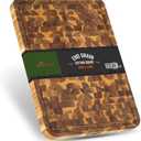 HOMESTEAD End Grain Acacia Cutting Board 23x18x1.5 - Large Butcher Block with Juice Groove & Easy-Grip Handles, Knife-Friendly Wood Chopping Board for Meat, Vegetables & Serving