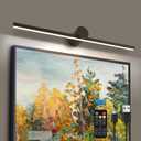ZitoStory Battery Operated Picture Light for Wall with Remote, Minimalism Wireless Dimmable Art Lights for Paintings Rechargeable Gallery Light Artwork Lighting for Canvas, Portrait (Black,23'' Inch)