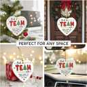 3 x Best Team Ever Gifts 2025, Inspirational Gift for Coworkers, Employees, Staff, Work Bestie, Heart Shaped Ceramic Ornaments Appreciation Gift for Coworkers, Team Gifts for Employees
