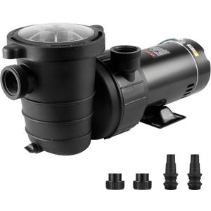 VEVOR Above Ground Pool Pump, 1HP, 80 GPM Max. Flow Single Speed Swimming Pool Pump, 120V 3450 RPM 36 ft Max. Head Lift Pool Pump with Filter Basket, for Above Ground Pools Hot Tubs Spas
