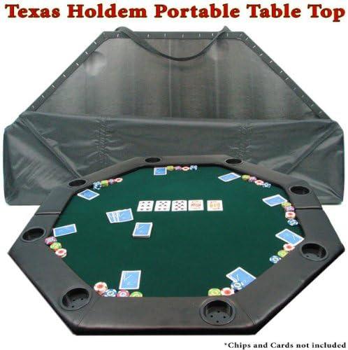 51 X 51 Inch Octagon Padded Poker Tabletop GreenPoker Layout, Green