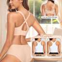 Vertvie Nursing Bras for Breastfeeding Seamless Comfort Maternity Bra Wireless Support Pregnancy Sleep Bralette Natural Shape (Beige, L)