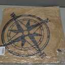 Metal Compass Wall Decor, Black Metal Decorative Nautical Compass Wall Décor, 15 Inch Nautical Wall Decor Ocean Theme Wall Hanging Art for Living Room Bedroom Art Beach Theme Indoor Outdoor Decoration)