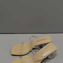 DREAM PAIRS Sandal Heels for Women Low Square Open Toe Block Chunky Heels Slip On Slides Mules for Party Homecoming Daily (8, Clear)