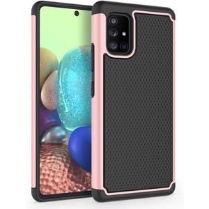 Shockproof Phone Case Cover for Samsung Galaxy A71 5G (6.7", 2020) [Not for A71 5G UW from Verizon] [Rose Gold]