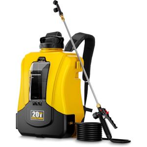 4-Gallon Battery Powered Backpack Sprayer, Compatible with DeWalt 20V MAX, 0-90 PSI Adjustable, 100+ Gal Per Charge, Cordless Garden Sprayer for Lawn Care, Tool Only (Battery Not Included)
