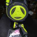 Retractable Garden Hose Reel, Portable Hose Reel, 45+5FT with 10 Patterns Spray Nozzle, Adapts to standard US hose plugs, 50FT Hose Reel for Garden Watering Car Washing Pet -Green