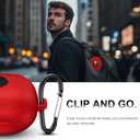 for Beats Powerbeats Pro 2 Case Cover, Shockproof Magnetic Case for Powerbeats Pro 2 2025 Wireless Earbuds, Magnetic Lock Lid Protective Cover with Cleaner Kit & Carabiner (Red)