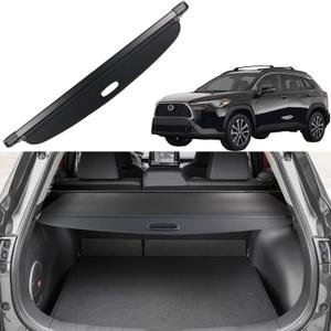 Cargo Cover for Toyota Corolla Cross 2026 2022 2023 2024 2025 Accessories Rear Trunk Cover Rear Trunk Security Cover Shielding Shade, Black (Not for Corolla)