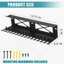 Shimeyao Clamps Rack Organizer Wall Mount Spring C Clamps Holder Tool Storage 16.7 x 4.5 x 3 Inches for Small Tools Garage Shed Pegboard Workshop Home