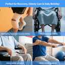 47" Leg Lifter-Multi-Loop Leg Lifting Assistance Strap for Leg Injury, Hip Surgery Recovery, Elderly,Non-Slip Wide Webbing with Aluminum Stay Getting Legs in and Out of Bed or Car (Blue)