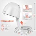 TASALON Ionic Hooded Dryer - 1875W Bonnet Dryer, 3 Heating Settings, Sit Under for Home and Salon, Portable Hair Dryer with Hood, Height Adjustable Hooded Hair Dryer- White
