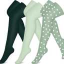 CHARMKING Compression Socks (3 Pairs) Knee High Compression Sock for Women & Men Stockings for Running, Cycling,Athletic (Small-Medium, 14 Green/Green/Green)