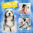 2 x Silicone Pet Grooming Glove 5-Finger Deshedding & Massage Mitt for Dogs & Cats Wet & Dry Hair Removal Glove with Adjustable Strap (Right Hand), Blue