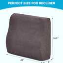 TANYOO Back Support Pillow for Recliner Dual Layer Lumbar Support Pillow with Gel Memory Foam Ergonomic Orthopedic Couch Lumbar Cushions for Elderly Lower Back Pain Relief Washable Cover Brown
