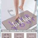 Bath Mat, Bathroom Mat Rugs Super Absorbent Shower Mats Non Slip Quick Dry Thin Rubber Mats for Bathroom Floor Fit Under Door, Shower Rug for Bathtub, Shower, Beige (2'3" x 1'5" (Rectangular), Rectangle Blue-grey)