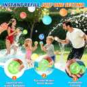 Reusable Water Balloons for Kids, 12 Pack Magnet-Free Safety Self Sealing Water Balls, Quick Fill Silicone Splatter Balls with Mesh Bag, Eco-Friendly Outdoor Summer Toys for Pool Backyard Beach